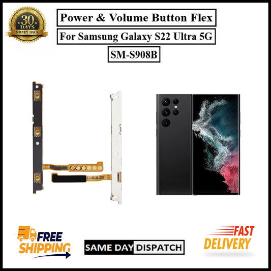 Samsung Galaxy S22 Ultra 5G Power Flex Cable & Volume Button Flex Replacement