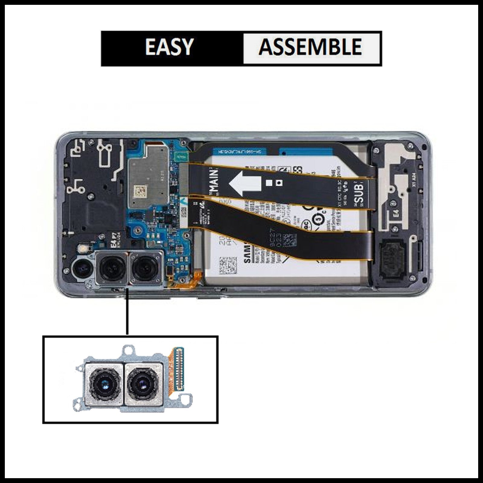 For Samsung Galaxy S20 5G / SM-G981U Genuine Rear (Back) Main Camera Replacement