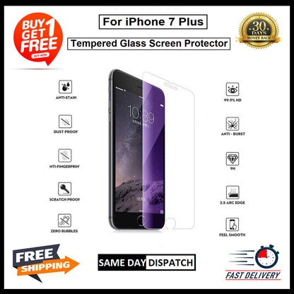 2 Pack Of For iPhone 6 /6s /6+ /6s+ /7 /7Plus /8 /8Plus Tempered Glass Protector