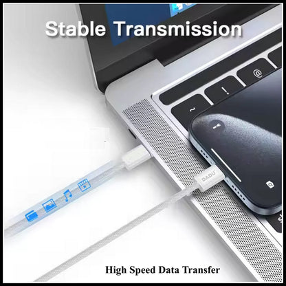 For Dadu 60W Type-C to Type-C PD Super Fast Nylon Braided Fast Charging Cable-1M