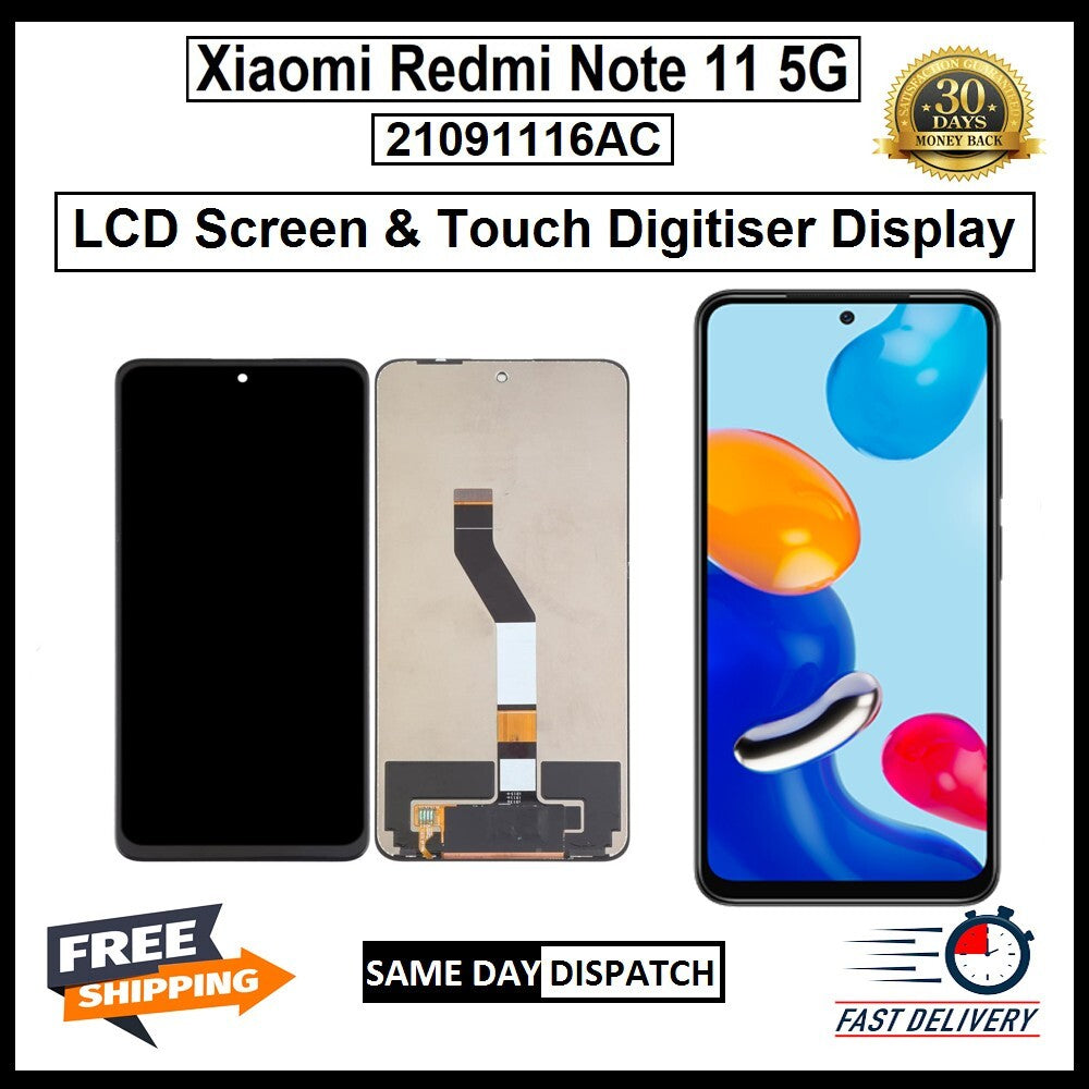 For Xiaomi Redmi Note 11 5G LCD Display Screen Touch Digitizer Replacement