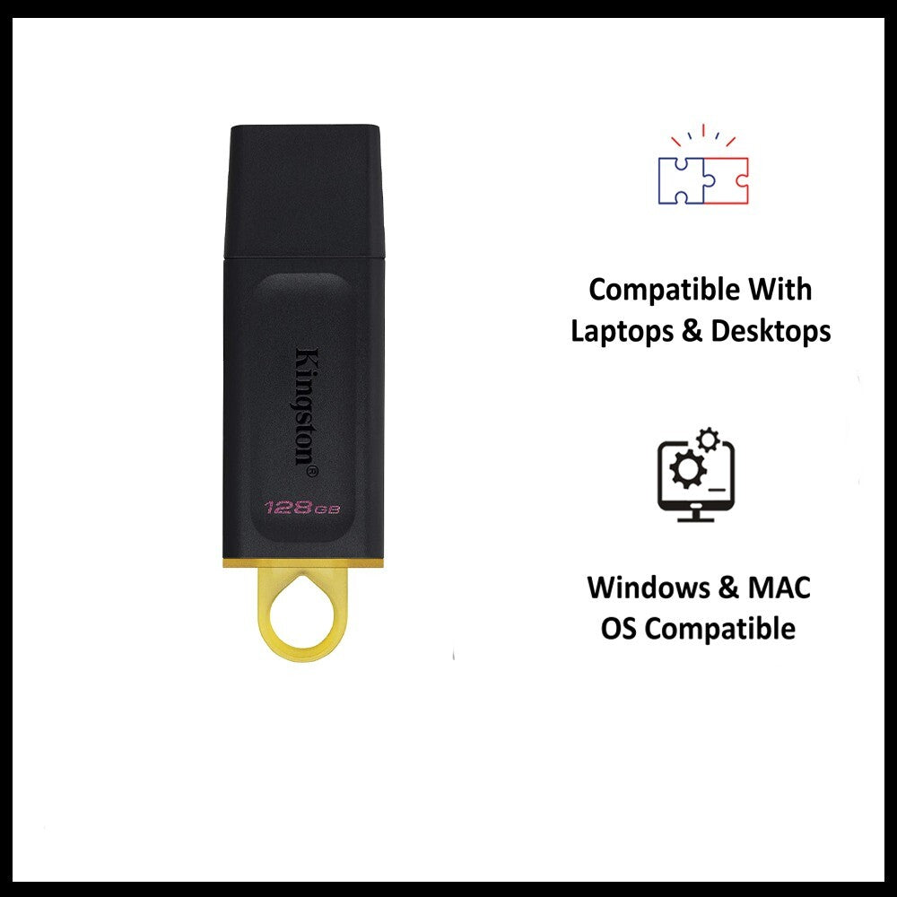 Kingston High Speed 128 GB USB Flash Drive & USB 3.2' & 5 Years Warranty