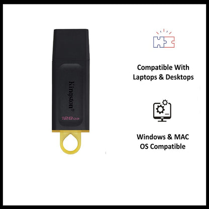 Kingston High Speed 128 GB USB Flash Drive & USB 3.2' & 5 Years Warranty