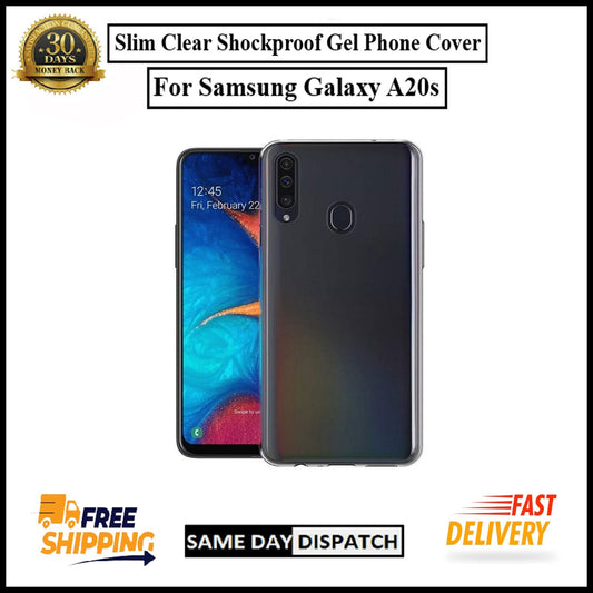 For Samsung Galaxy A20s Slim Clear Shockproof Gel Phone Cover