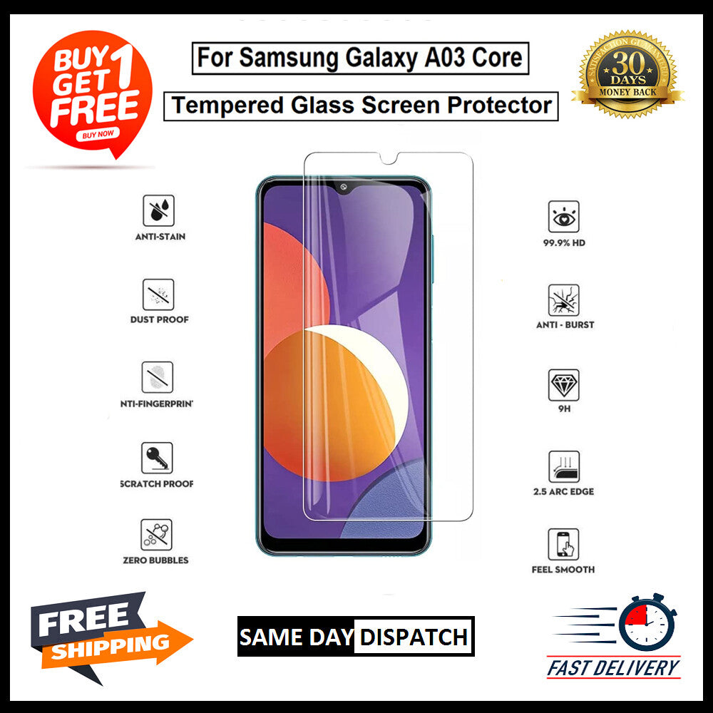 For Samsung Galaxy A03 Core/ A13/ A23/ A33 5G/ A53 5G/ A73 5G Tempered Protector