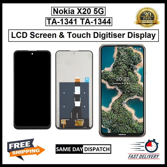 For Nokia X20 5G / TA-1341/1344 LCD Screen Touch Digitizer Replacement Assembly