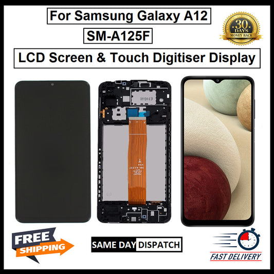 For Samsung Galaxy A12 / SM-A125F LCD With Frame Display Screen Replacement