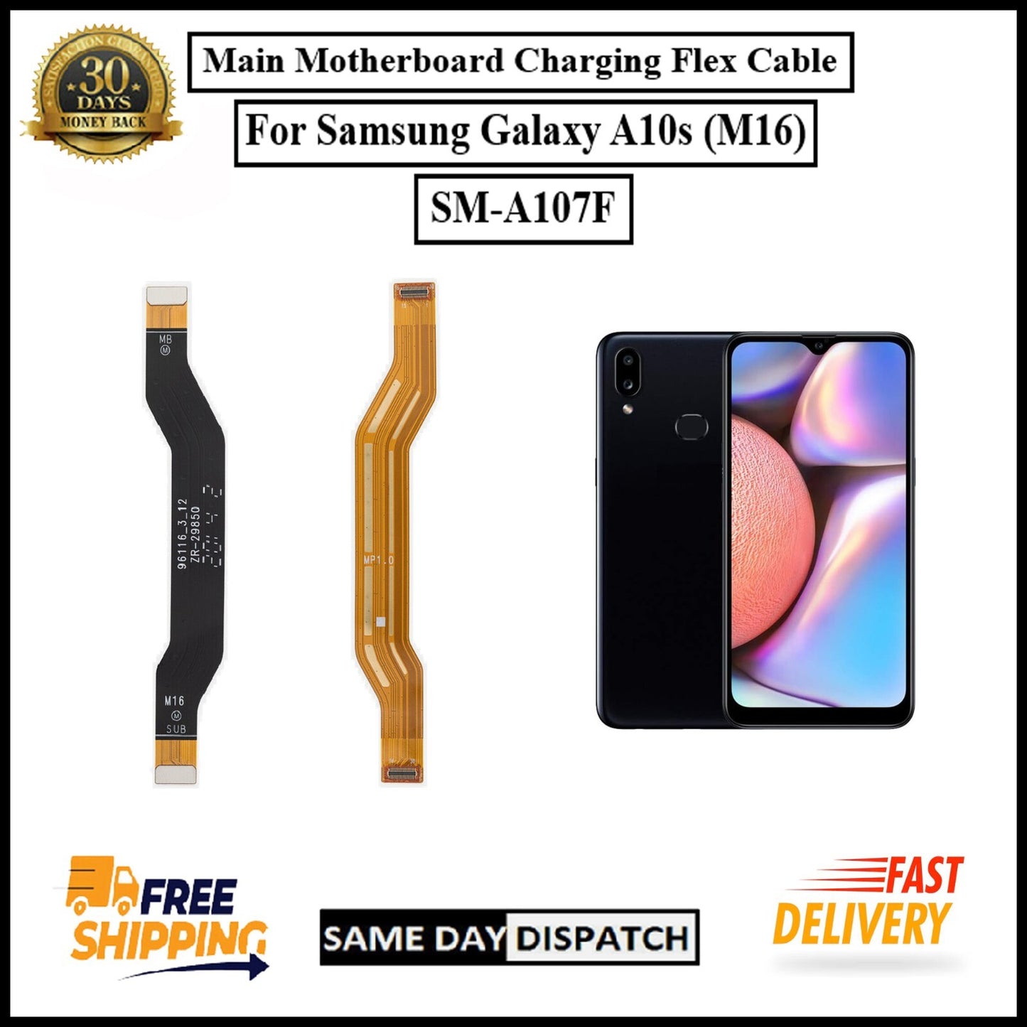 For Samsung Galaxy A10s / (M16) Main Motherboard Charging Flex Cable Replacement