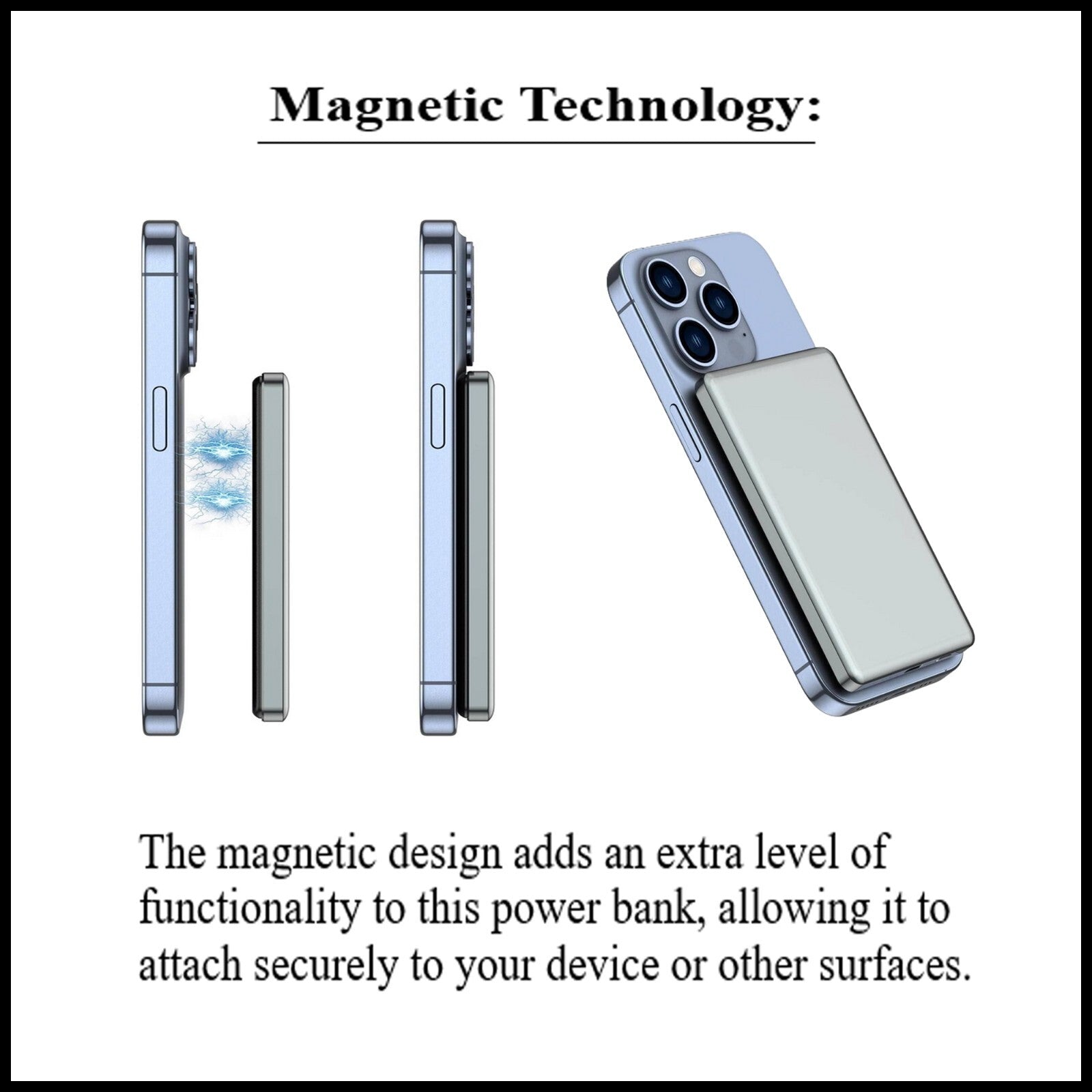 For Budi 5000mAh Ultra Thin Magnetic 20W PD + Wireless Power Bank- 15W Wireless