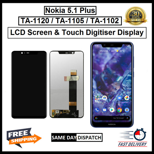 For Nokia 5.1 Plus LCD Screen Display Touch Digitizer Replacement Assembly 