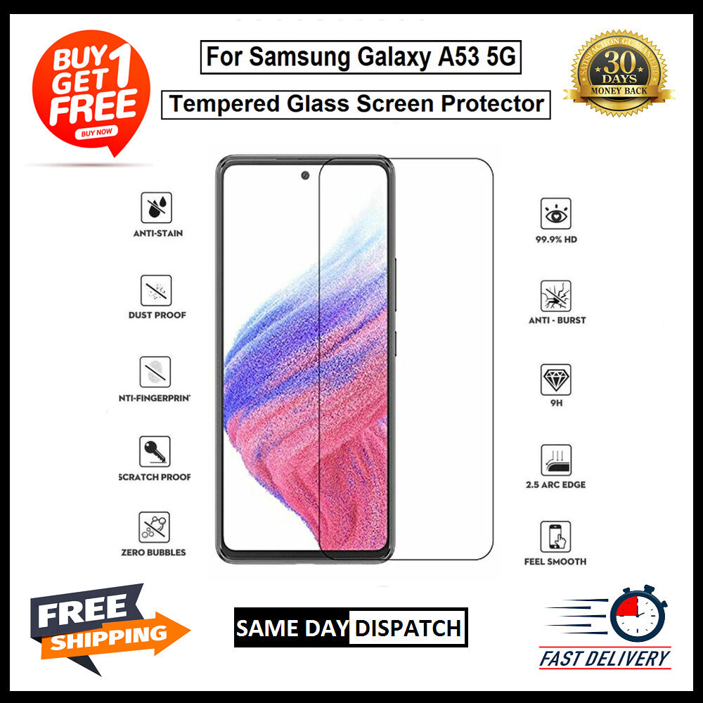 For Samsung Galaxy A03 Core/ A13/ A23/ A33 5G/ A53 5G/ A73 5G Tempered Protector