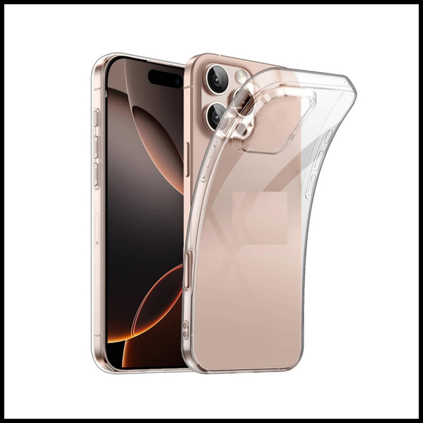 For Apple iPhone 16 Pro Max Slim Clear Shockproof Gel Phone Cover