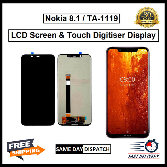 For Nokia 8.1 / X7 2018 LCD Screen Display Touch Digitizer Replacement Assembly 
