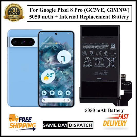For Google Pixel 8 Pro (GUKD8) 5050mAh+ Internal Replacement Battery