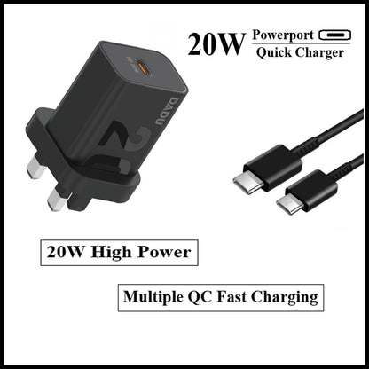For Dadu 20W Type-C Power Adapter With Type-C to Type-C Fast Charger Cable