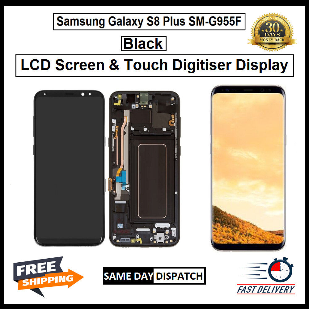For Samsung Galaxy S8 Plus / SM-G955F Black Display Screen Touch Replacement LCD