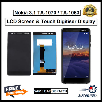 For Nokia 3.1 / TA-1070 LCD Screen Display Touch Digitizer Replacement Assembly