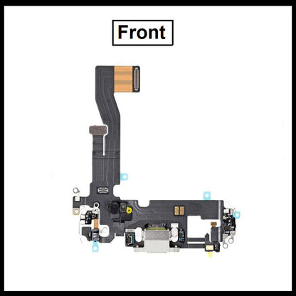 For i Phone 12 / 12 Pro Original Charging Port Flex ( Black/White) 