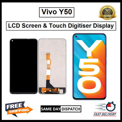 For Vivo Y50 Display Screen Touch Digitizer Replacement  LCD