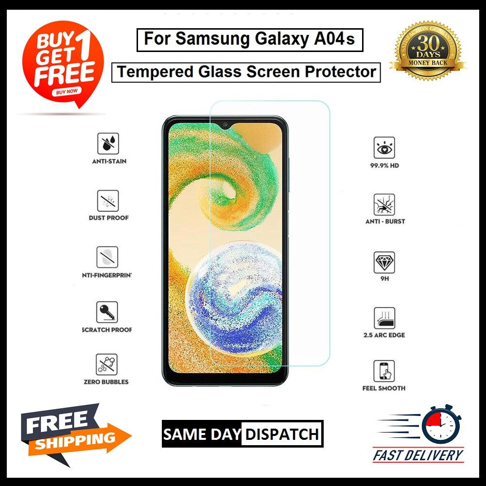 2 Pack For Samsung A04/A04S/A14 4G/A14 5G /A34 5G / A24 Tempered Glass Protector