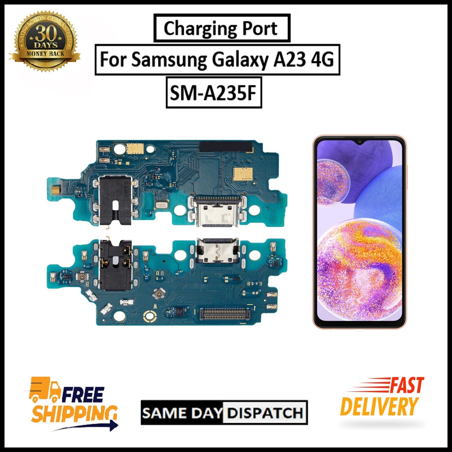 For Samsung Galaxy A23 4G / SM-A235F Charging Port Board Connector Replacement