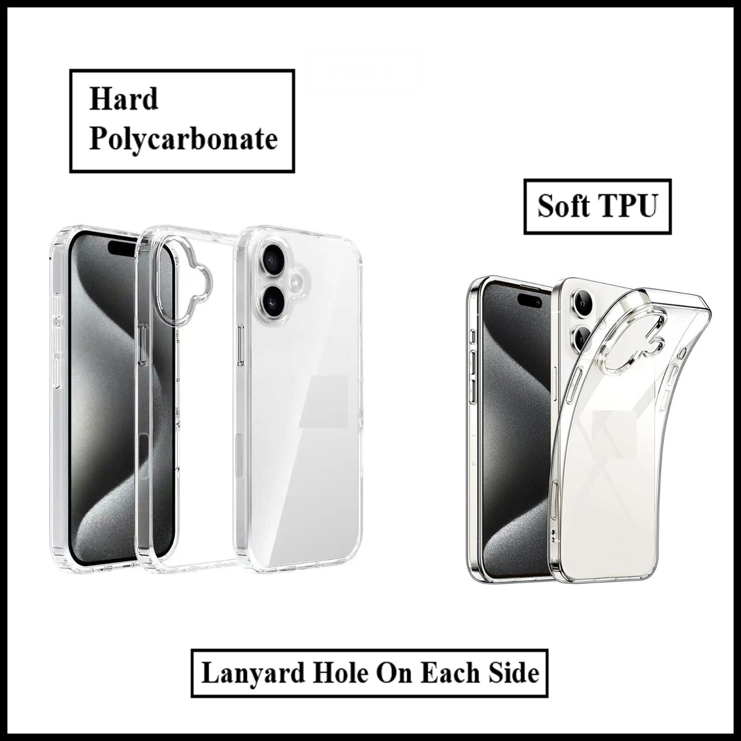 For Apple iPhone 16 Plus Slim Clear Shockproof Gel Phone Cover