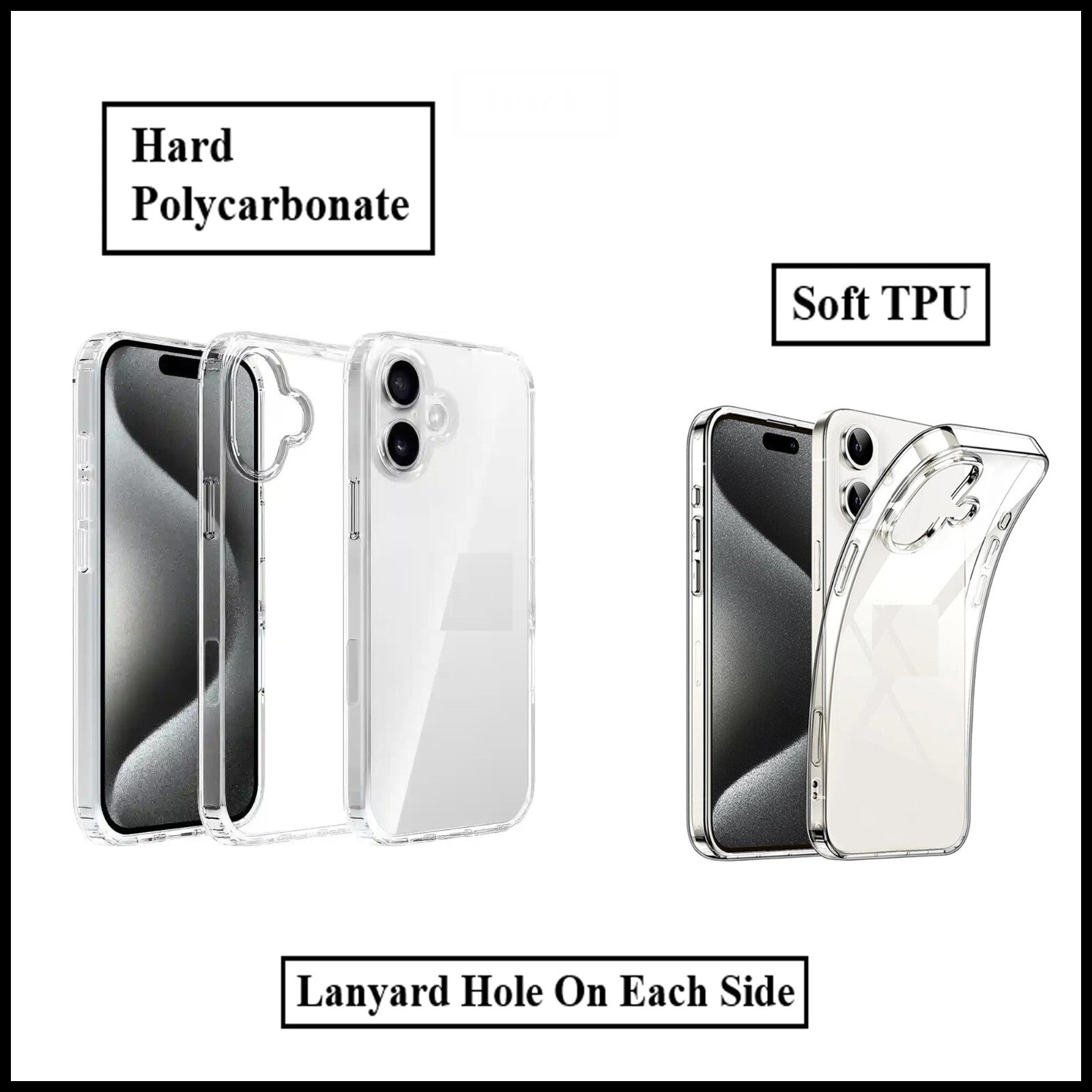 For Apple iPhone 16 Plus Slim Clear Shockproof Gel Phone Cover