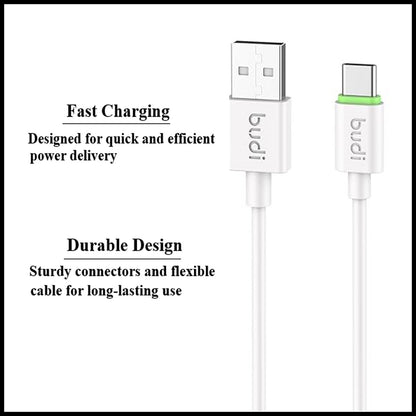 For Budi USB to Type C Fast Charging Cable 3M & For all Mobile Devices