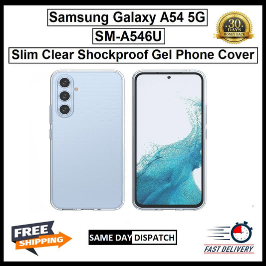 For Samsung Galaxy A54 5G A546U Slim Clear Shockproof Gel Phone Cover