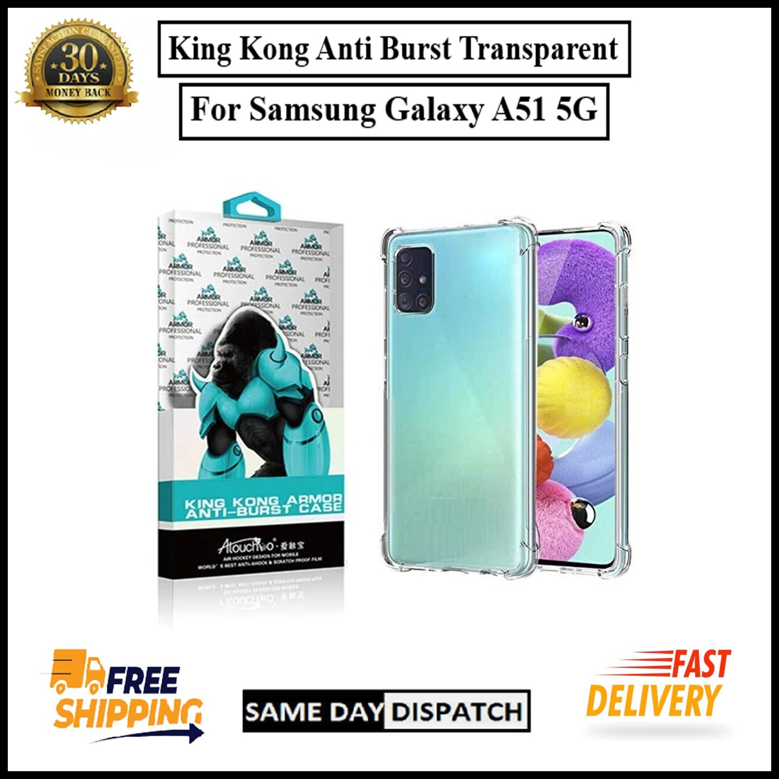 For Samsung Galaxy A51 5G King Kong Anti Burst & Silicon Shockproof Case Cover