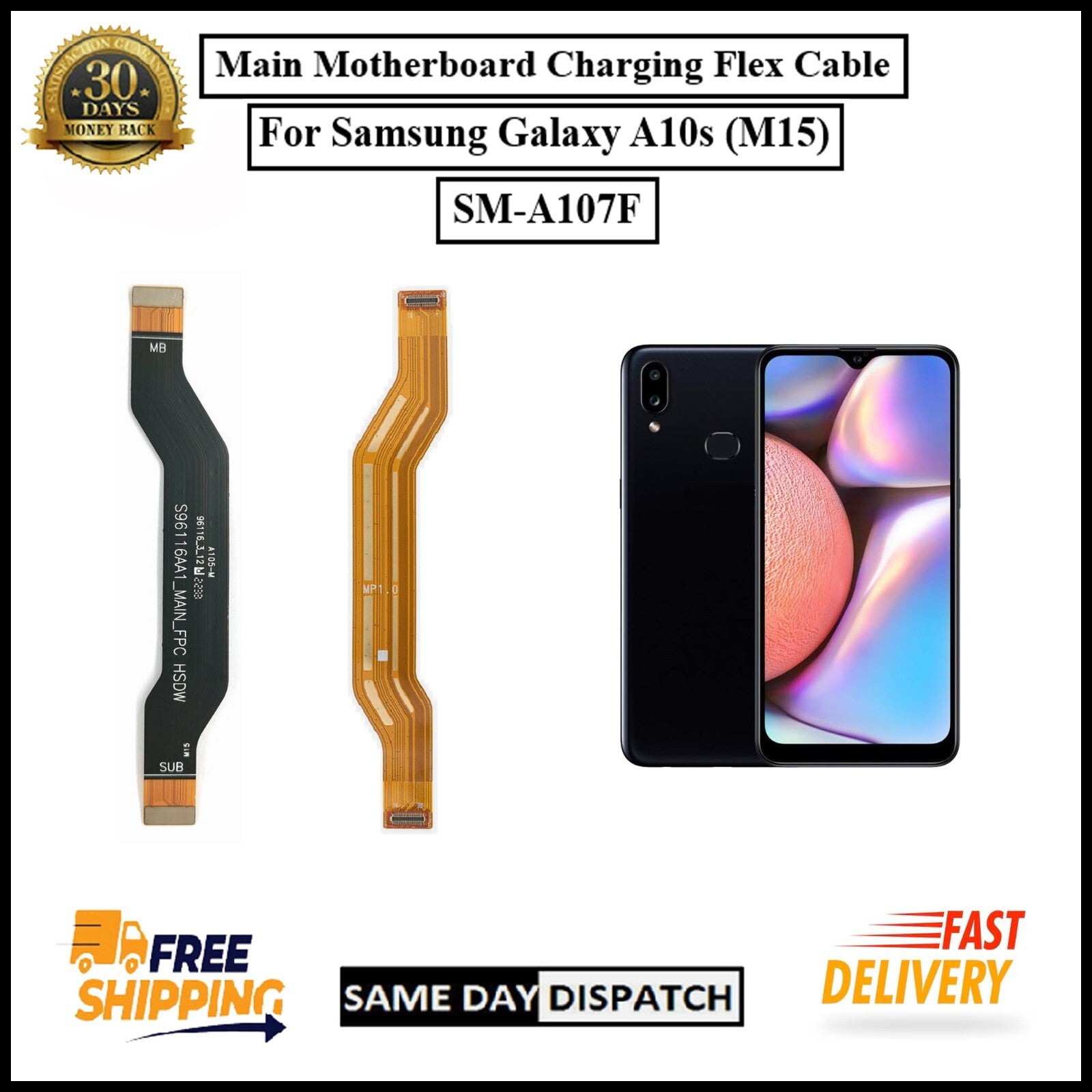 For Samsung Galaxy A10s / (M15) Main Motherboard Charging Flex Cable Replacement