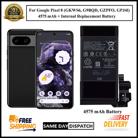 For Google Pixel 8 (GS35E) 4575mAh+ Internal Replacement Battery