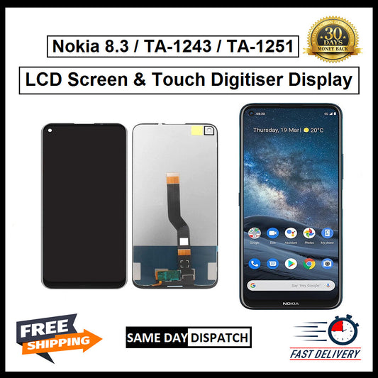 For Nokia 8.3 / TA-1243 LCD Screen Display Touch Digitizer Replacement Assembly 