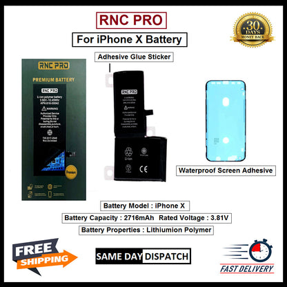 RNC Battery For Apple iPhone X / XS / XR / XS MAX / 11 / 11 PRO / 11 PRO MAX