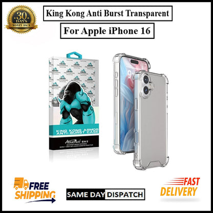 For Apple iPhone 16 King Kong Anti Burst & Silicon Shockproof Case Cover