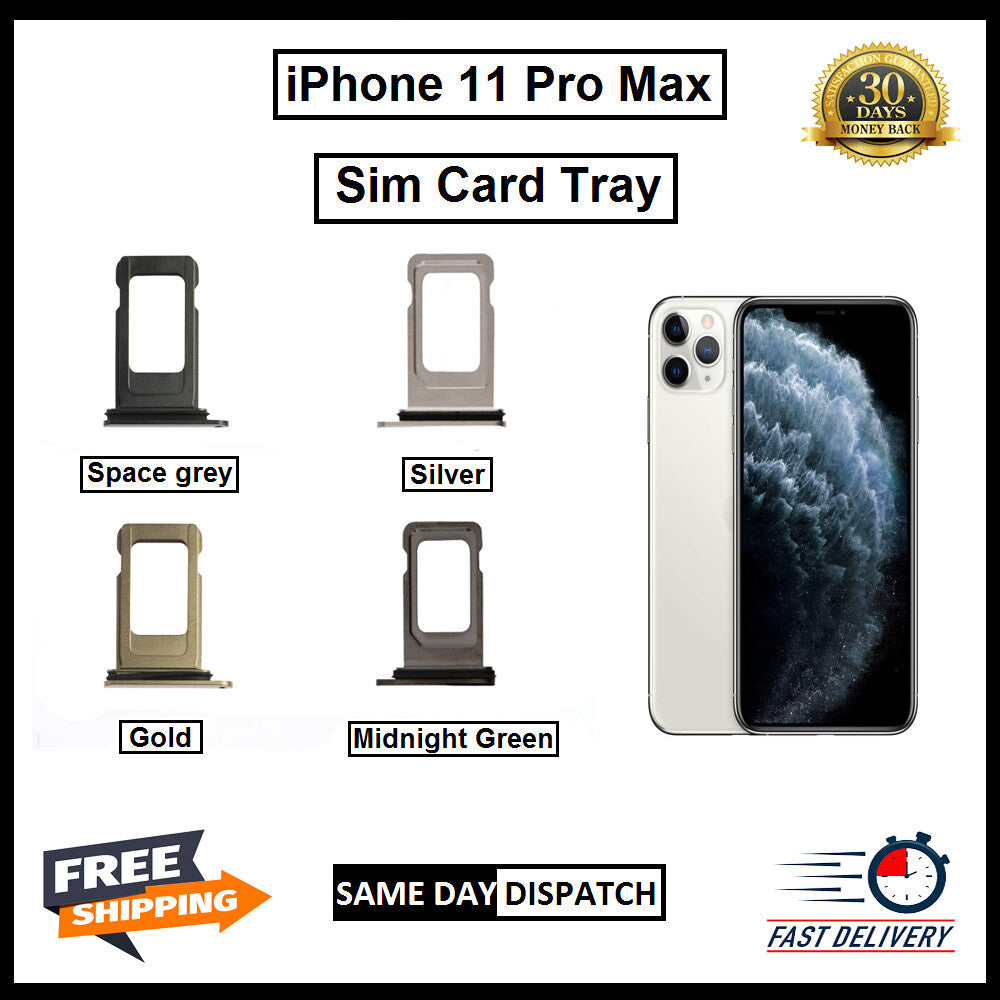 NEW REPLACEMENT FOR iPHONE (11 PRO MAX ) SIM TRAY SIM HOLDER SIM SLOT