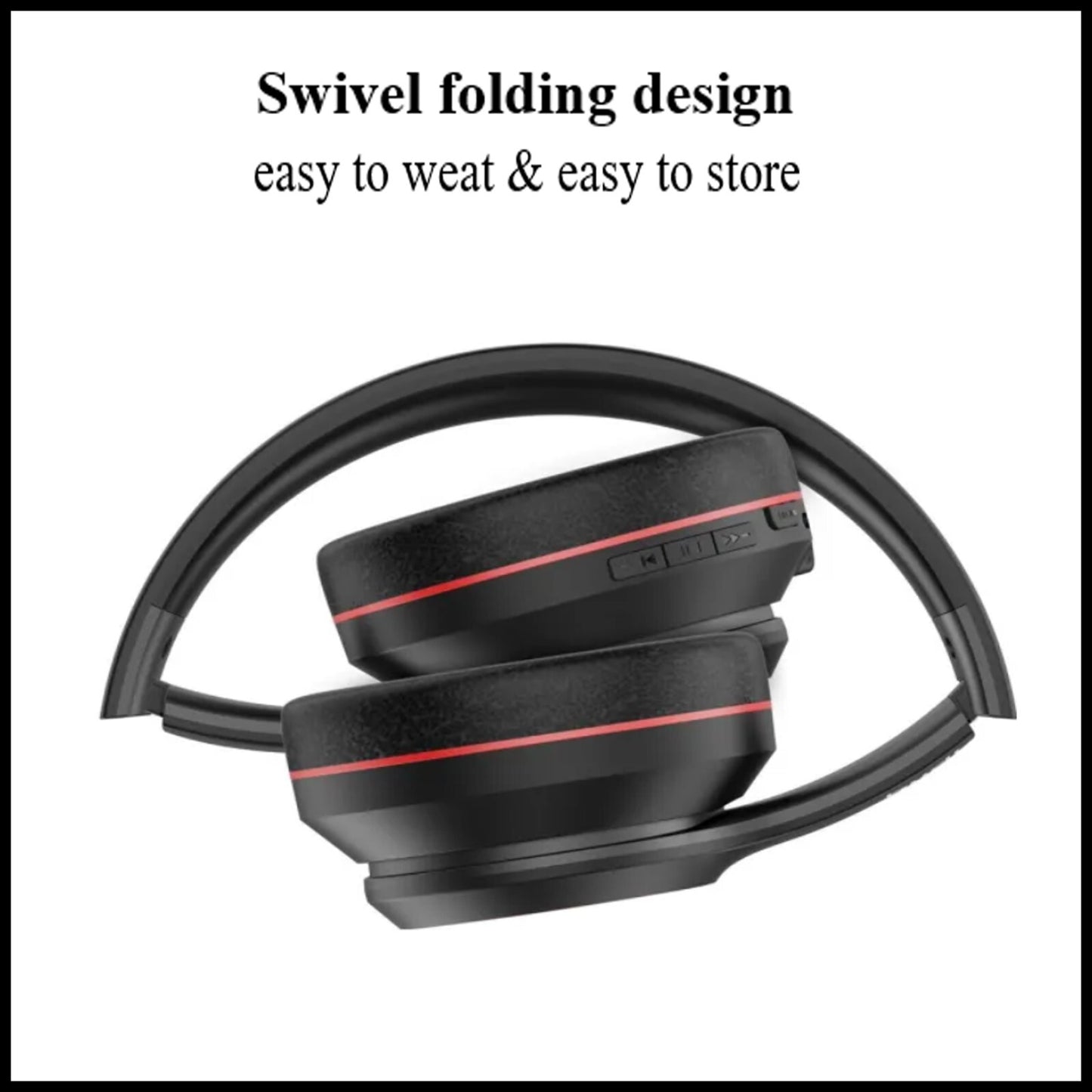 For Budi Bluetooth Wireless Headphones With Bass Stereo