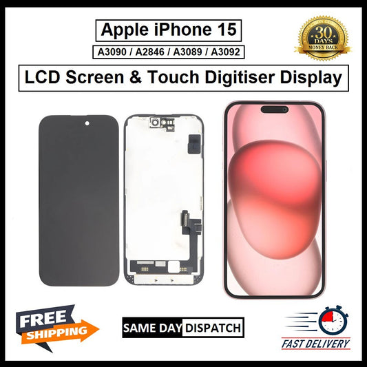 For iPhone 15 Touch Screen Display Replacement LCD