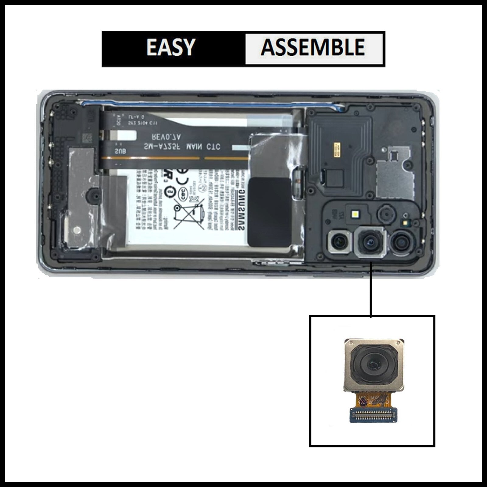 For Samsung Galaxy A72 5G / SM-A726B Genuine Rear (Back) Main Camera Replacement