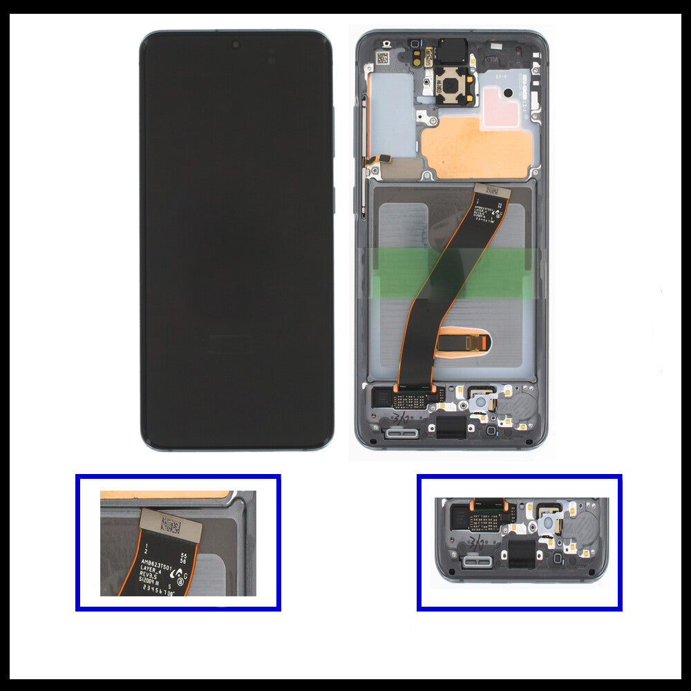 For Samsung Galaxy S20 / SM-G980F Grey Display Screen Touch Replacement LCD