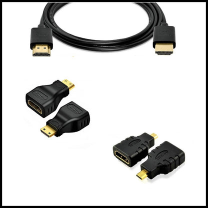 For 1.5m 3 in 1 High-Speed HDMI to HDMI / Mini HDMI / Micro HDMI Cable Kit