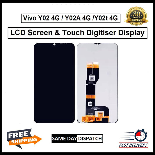 For Vivo Y02 4G / Y02A 4G / Y02t Display Screen Touch Digitizer Replacement  LCD