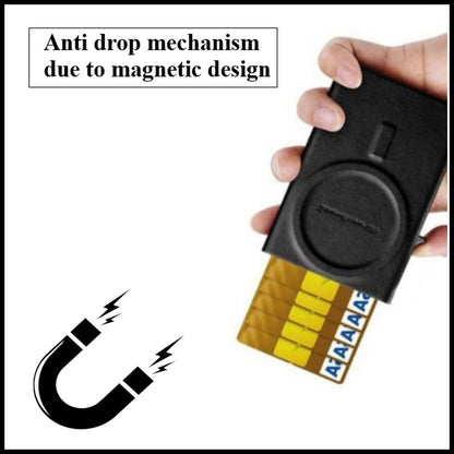 Zhuse Function Card Package Automatic Eject, Pop-up MagSafe Card Wallet-Black