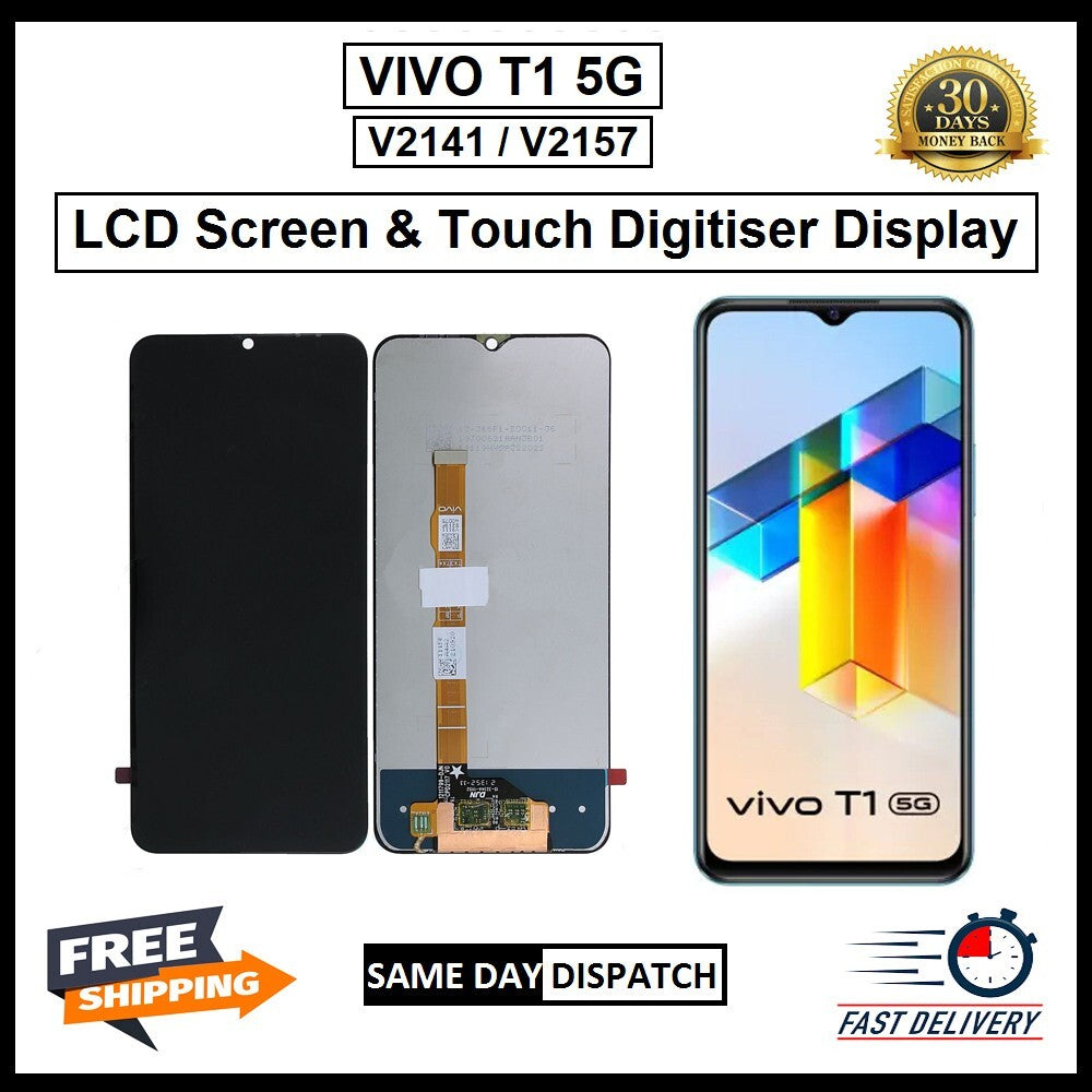 For Vivo  T1 5G   V2141  / V2157  Display Screen Touch Digitizer Replacement LCD