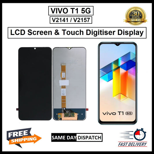 For Vivo  T1 5G   V2141  / V2157  Display Screen Touch Digitizer Replacement LCD
