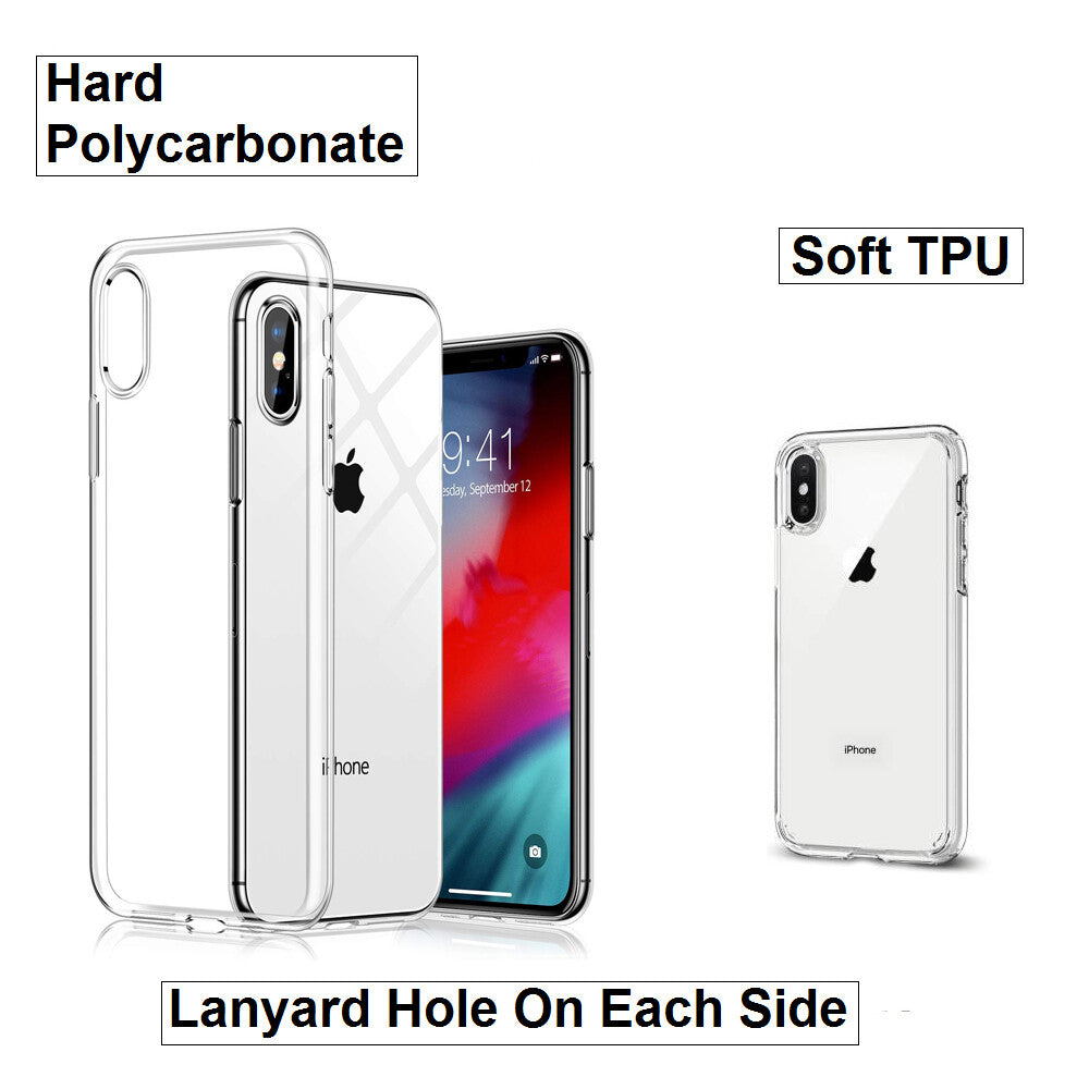 For Apple iPhone XS Slim Clear Shockproof Gel Phone Cover