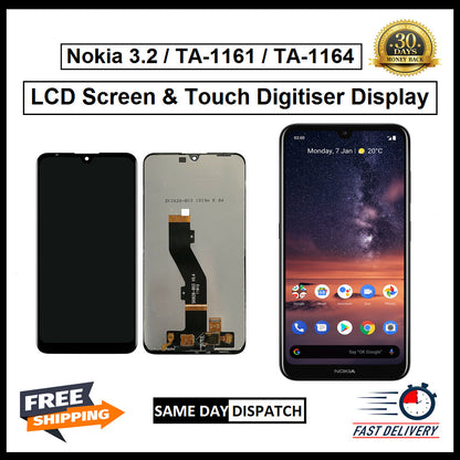 For Nokia 3.2 / TA-1161 LCD Screen Display Touch Digitizer Replacement Assembly 