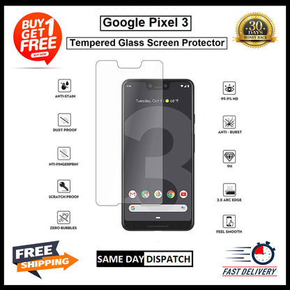 2 Pack Of Google Pixel XL /2 / 2XL /3 / 3XL / 3A /3A XL Tempered Glass Protector