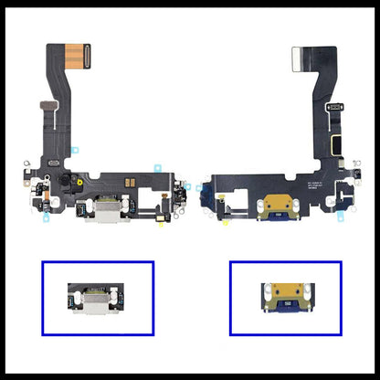 For i Phone 12 / 12 Pro Original Charging Port Flex ( Black/White) 
