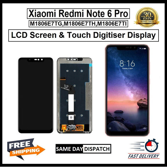 For Xiaomi Redmi Note 6 Pro LCD Display Screen Replacement